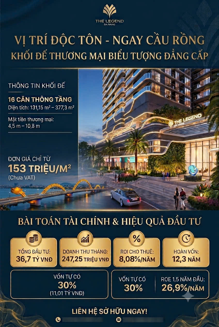 Đầu tư shophouse The Legend Đà Nẵng Đầu tư shophouse The Legend Đà Nẵng